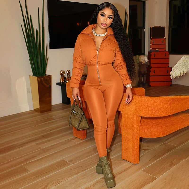 Fionnuala Jacket Jumpsuit| Orange