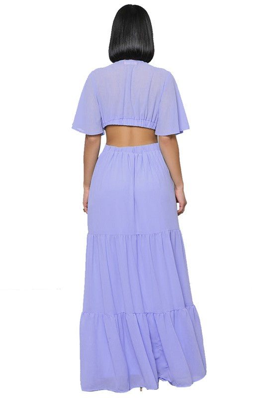 SEXY CHIFFON MAXI DRESS