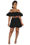 GHANA RUFFLE MINI SHORT SET