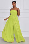 SHINE BRIGHT LIKE A DIAMOND JUMPSUIT - LIME GREEN