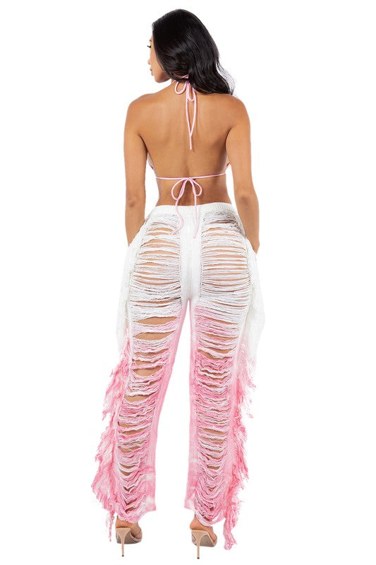 VISION CROCHET PANT SET