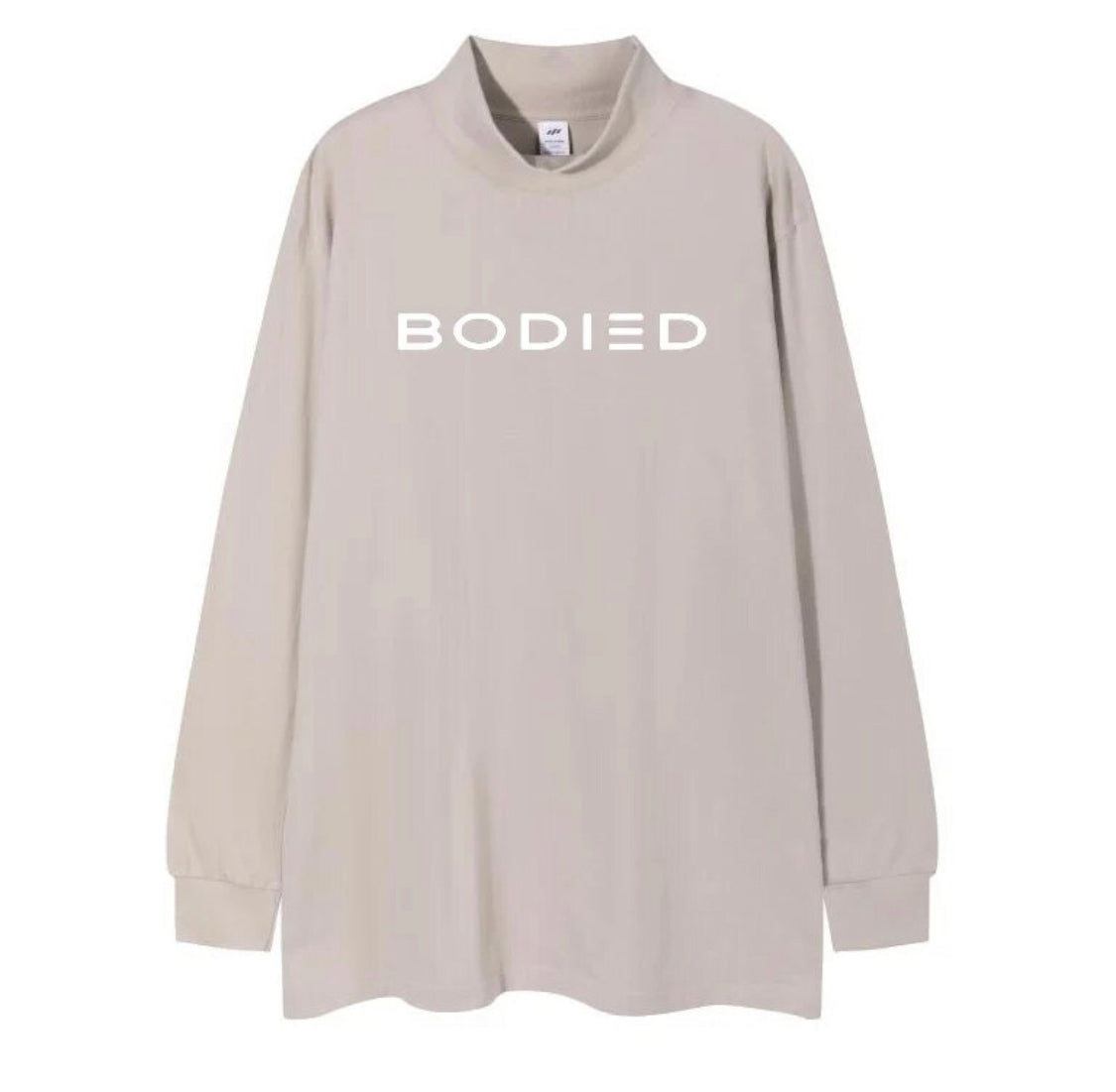 BODIED MEN Mock Neck T-Shirt - TAN