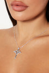 Sacred Heart Necklace-Sliver