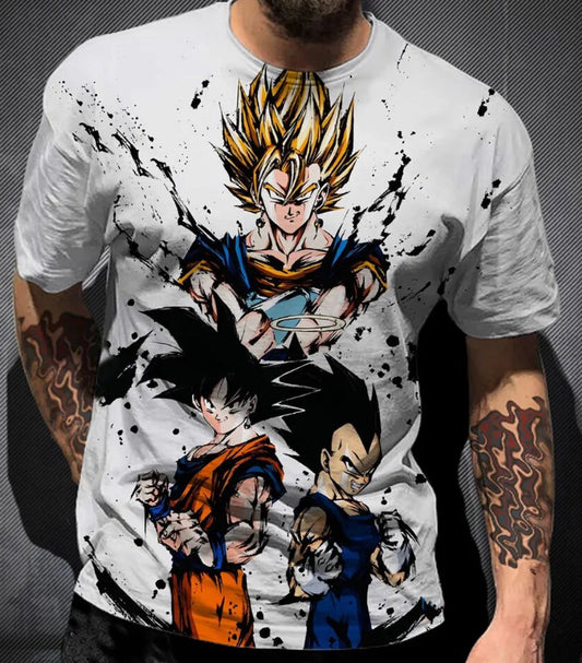 Dragon Ball T-shirts Men-WHITE