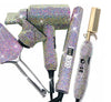 4 Piece Hair Tools Set Crystal Hair Pressing Hot Comb Hair Blow Dryer Set  Bling Hot Tools Sets