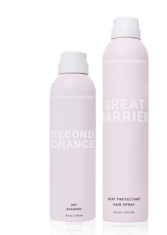 GREAT BARRIER HEAT PROTECTANT HAIR SPRAY + SECOND CHANCE DRY SHAMPOO BUNDLE