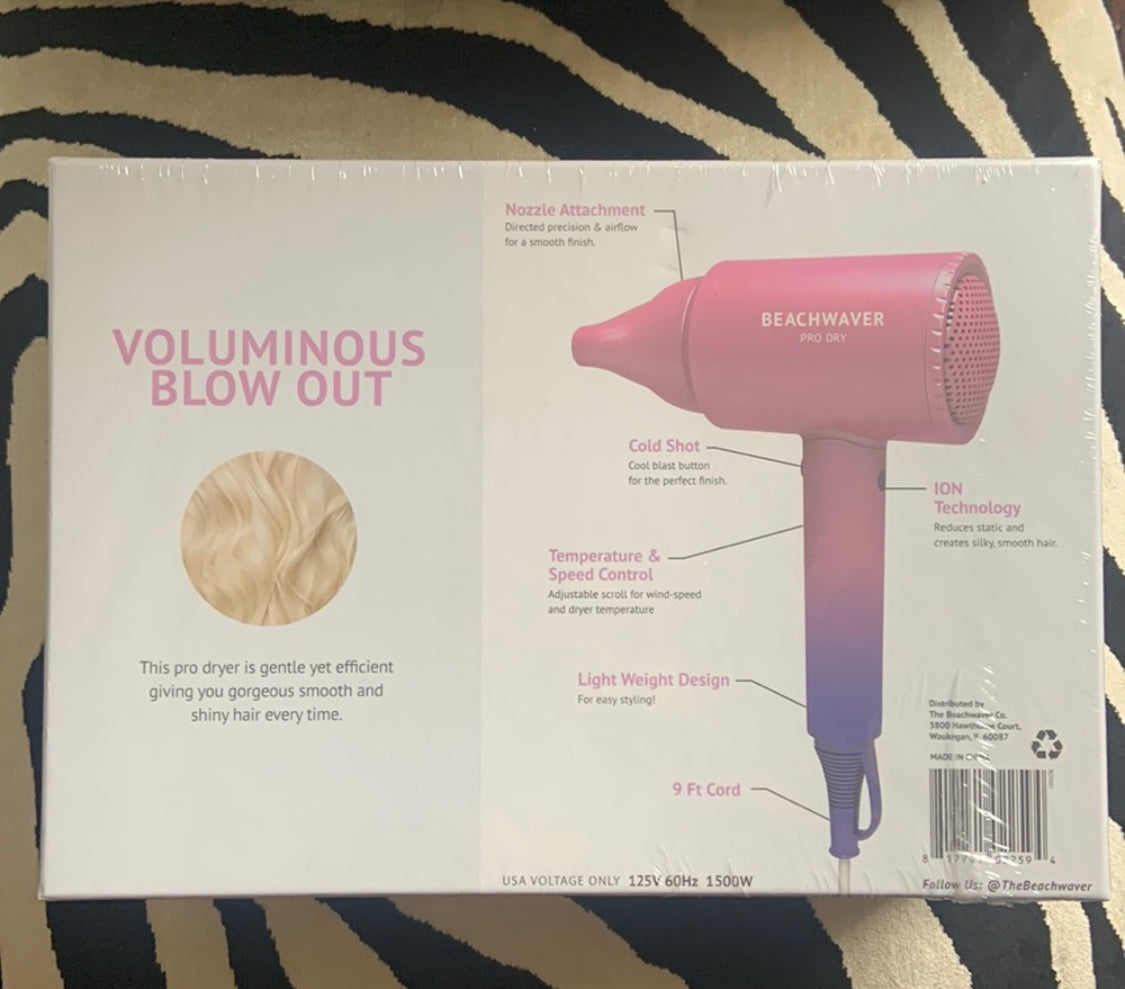 Beachwaver Pro Dry Blow Dryer Limited Edition -Ombré Pink