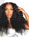 Wear Go Glueless Wig Mongolian Kinky Curly 6x4 HD Lace Glueless Pre Plucked Human Wigs Ready To Go