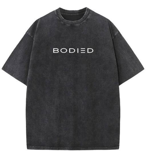 BODIED MEN small print T-shirts -BLACK