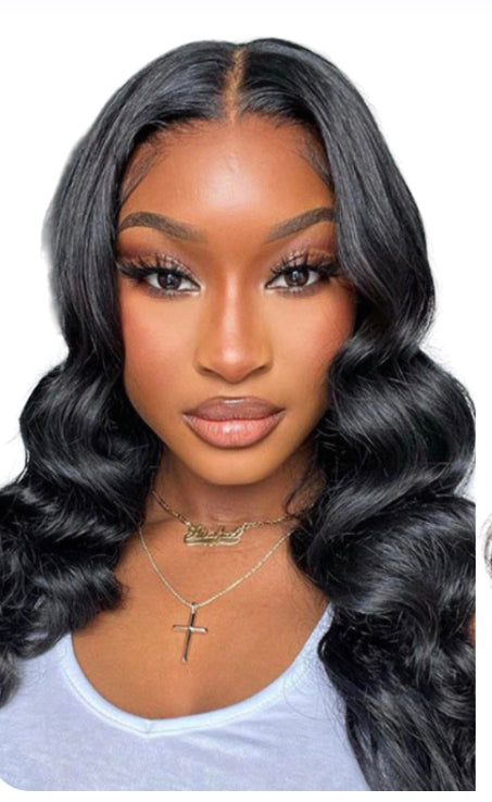 GLUELESS WEAR AND GO WIGS BODY WAVE LACE CLOSURE WIGS WITH PRE CUT LACE