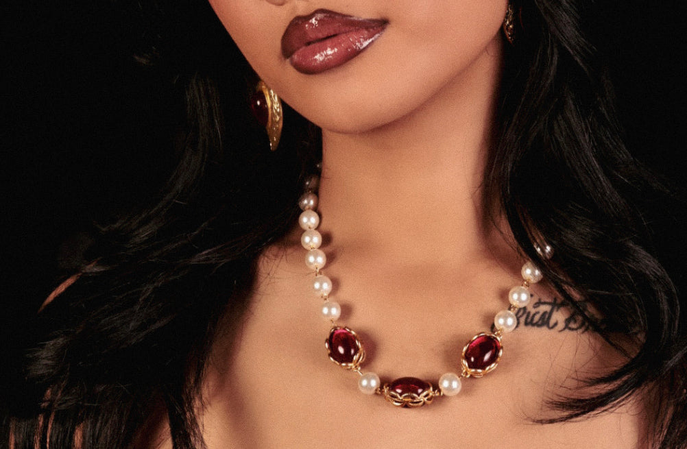 RUBY PEARL NECKLACE