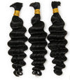 Natural Brown  Color Loose Deep Wave Bulk Human Braiding Hair 16” 2 pieces