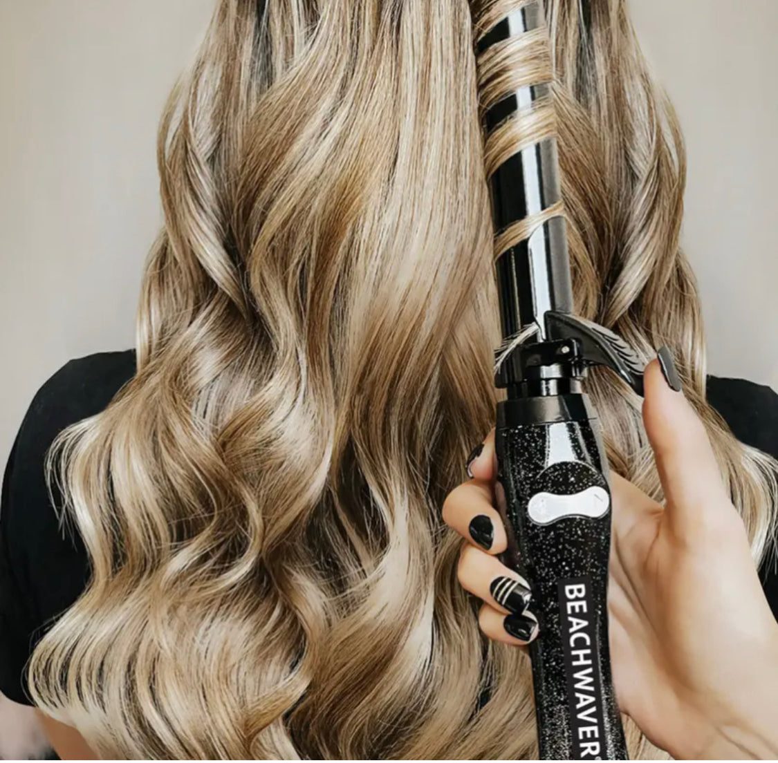 Beachwaver B1 Rotating Curling Iron | Pink Glitter