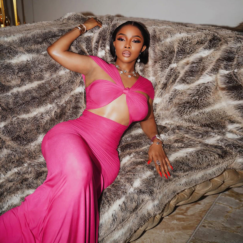 Looking For Paradise Cut Out Maxi Dress| Pink
