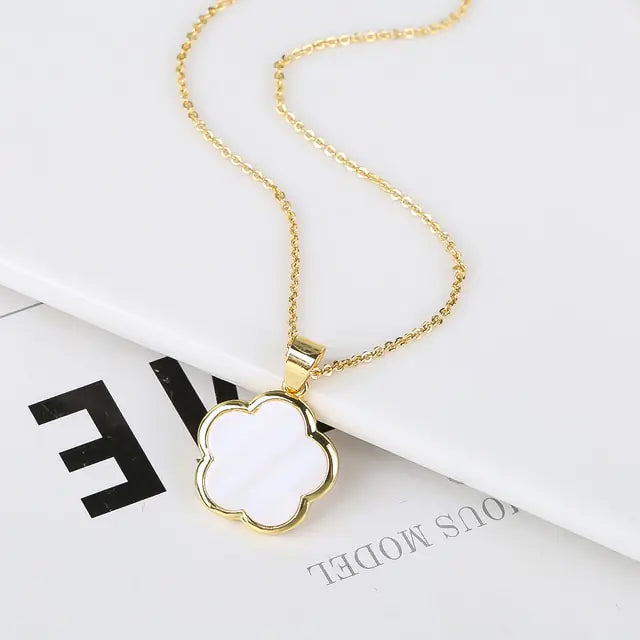 Plant Flower Pendant Necklace Women